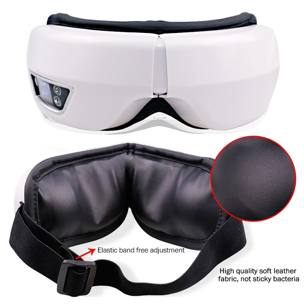 6D Smart Eye Massager Vibration Airbag Compress Eye Care Instrument Bluetooth Music Eye Massage Glasses Eye Relax Fatigue