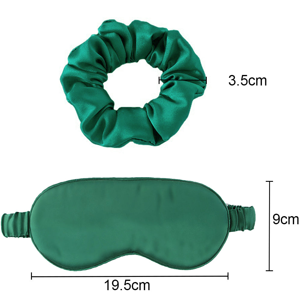 Zipper Natural Silk Pillowcase Matched Sleep Mask Hair Scrunchie Gift Set Both Sides 100% Mulberry Silk for Healthy&Good Sleep