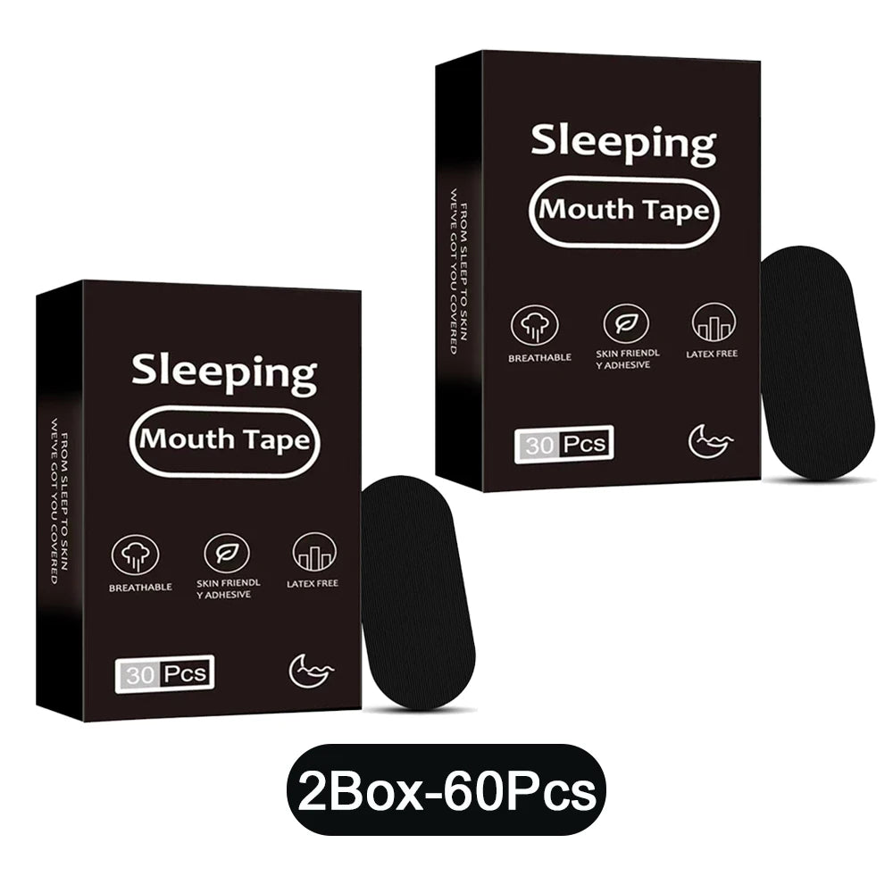 Anti Snoring Mouth Tape & Nose Breathing Sticker Night Sleeping Mouth Breath Improvement Patch Reduce Dry Mouth Promote