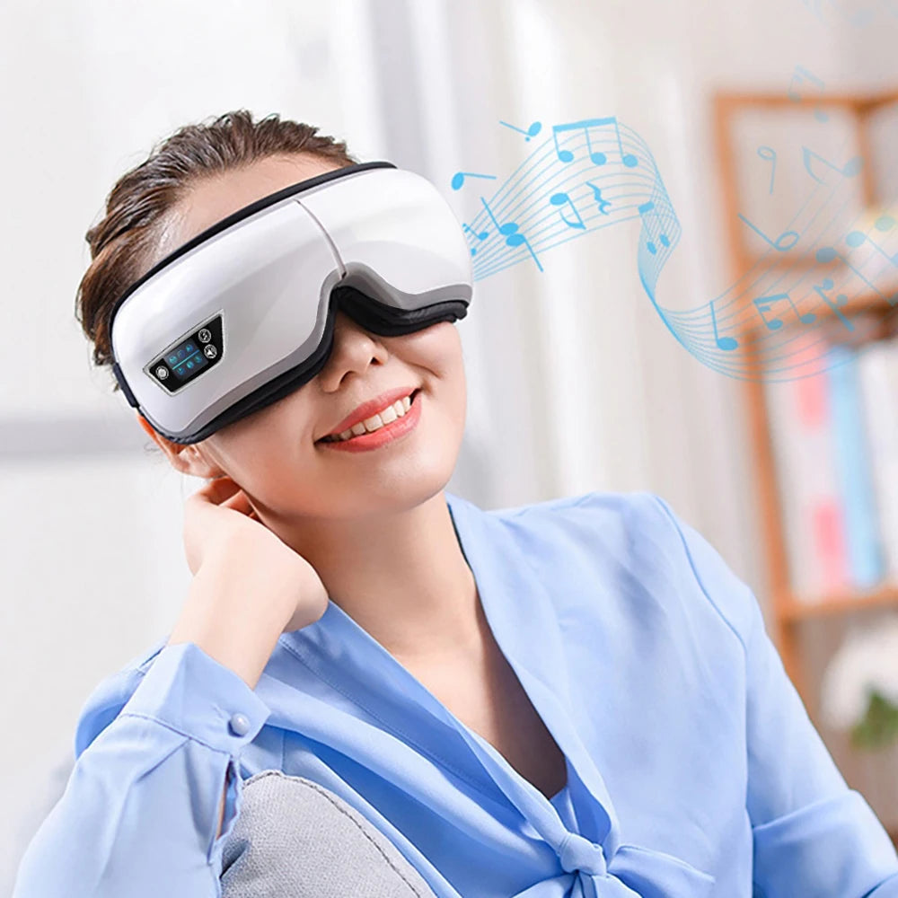 6D Smart Eye Massager Vibration Airbag Compress Eye Care Instrument Bluetooth Music Eye Massage Glasses Eye Relax Fatigue