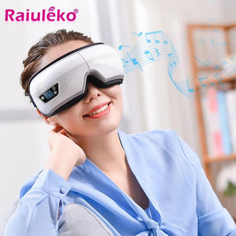 6D Smart Eye Massager Vibration Airbag Compress Eye Care Instrument Bluetooth Music Eye Massage Glasses Eye Relax Fatigue