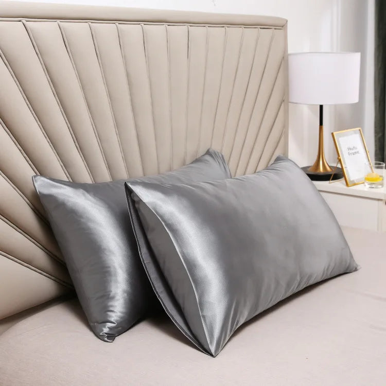 Pillowcase Silk Pillow Cover Silky Satin Hair Beauty Pillow case Comfortable Pillow Case Home Decor wholeStandard/Queen 1PC