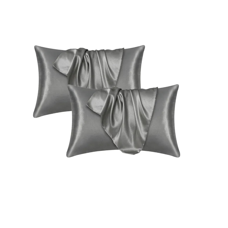 Pillowcase Silk Pillow Cover Silky Satin Hair Beauty Pillow case Comfortable Pillow Case Home Decor wholeStandard/Queen 1PC