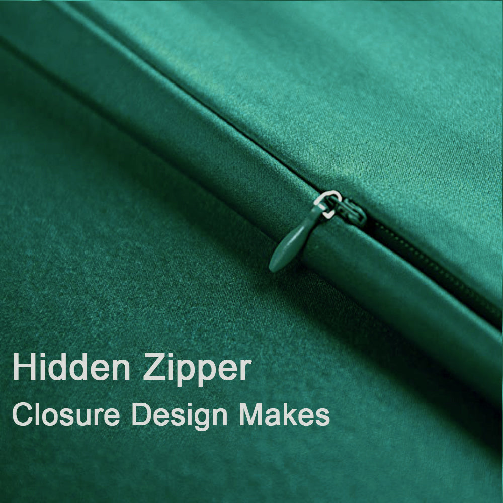 Zipper Natural Silk Pillowcase Matched Sleep Mask Hair Scrunchie Gift Set Both Sides 100% Mulberry Silk for Healthy&Good Sleep