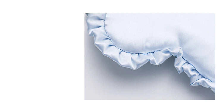 Silk Ruffle Sleep Eye Mask Soft Sleeping Eye Covers Multicolor Night Dream Blackout Eye Patches for Woman Man to Sleep Better