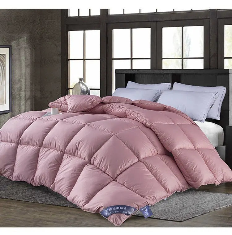 Couette épaisse en duvet d'oie blanche 95%, couette confortable et respirante, cadeau idéal pour les étudiants, noyau de couette épais en coton d'hiver
