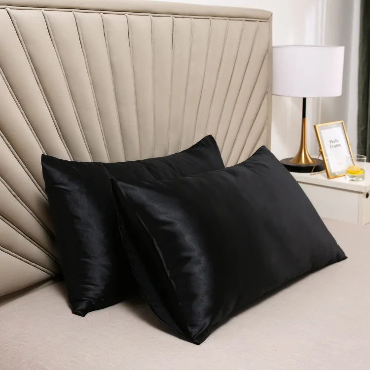 Pillowcase Silk Pillow Cover Silky Satin Hair Beauty Pillow case Comfortable Pillow Case Home Decor wholeStandard/Queen 1PC