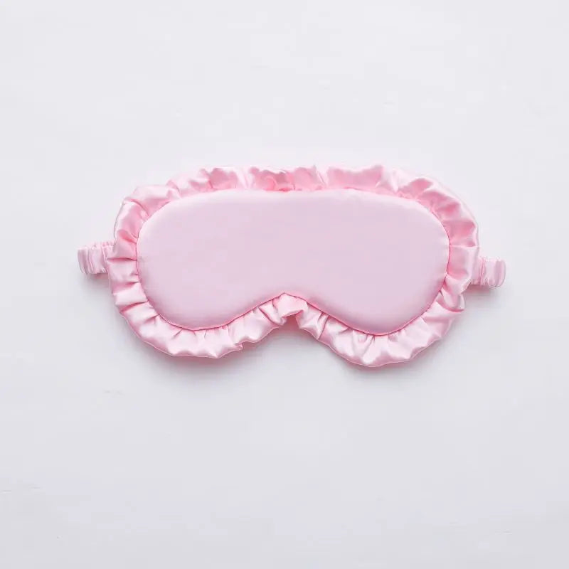 Silk Ruffle Sleep Eye Mask Soft Sleeping Eye Covers Multicolor Night Dream Blackout Eye Patches for Woman Man to Sleep Better