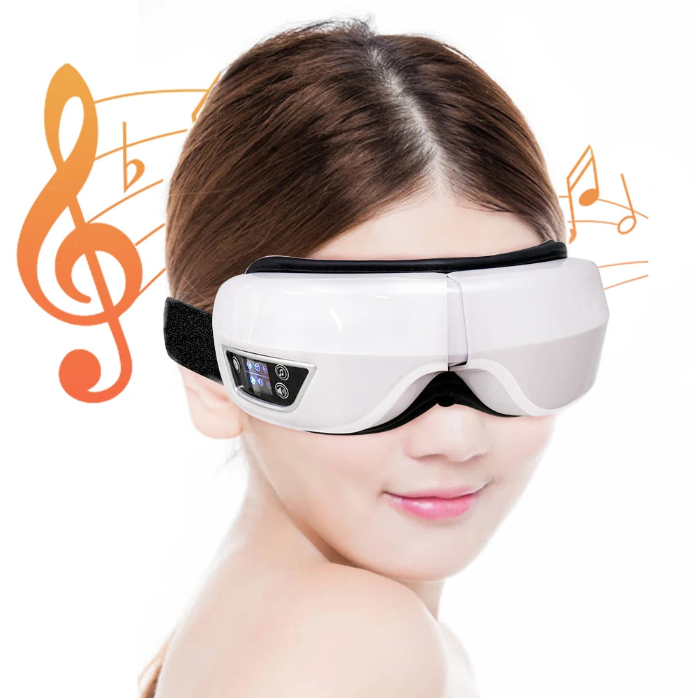 6D Smart Eye Massager Vibration Airbag Compress Eye Care Instrument Bluetooth Music Eye Massage Glasses Eye Relax Fatigue