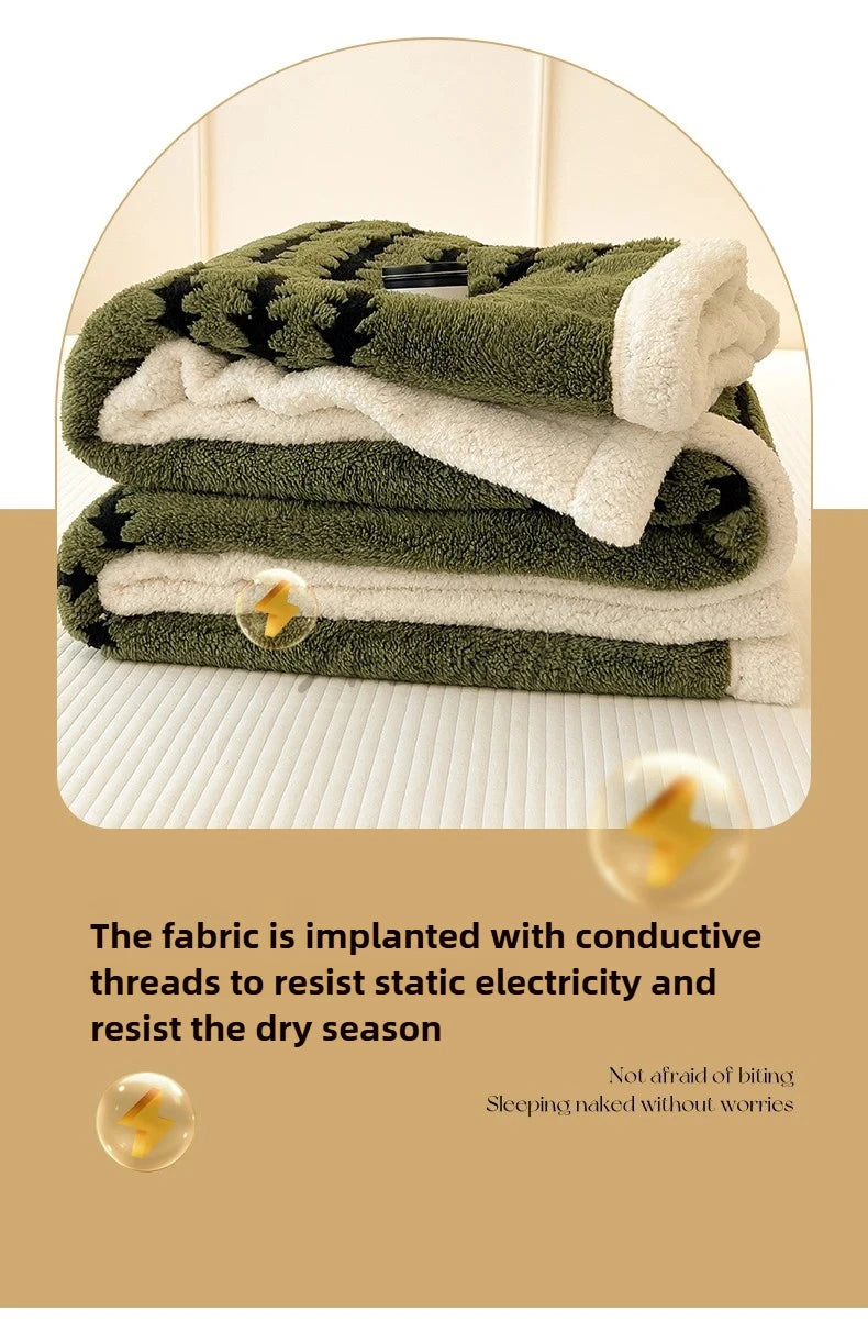 Couverture épaisse et chaude en flanelle, Super douce et moelleuse, Queen, simple, Double taille, confortable, multifonctionnelle, pour la sieste, respectueuse de la peau
