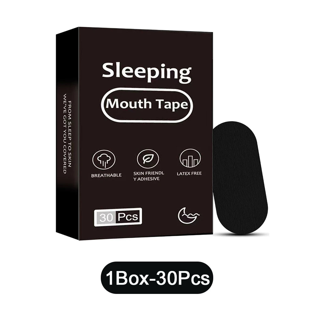 Anti Snoring Mouth Tape & Nose Breathing Sticker Night Sleeping Mouth Breath Improvement Patch Reduce Dry Mouth Promote