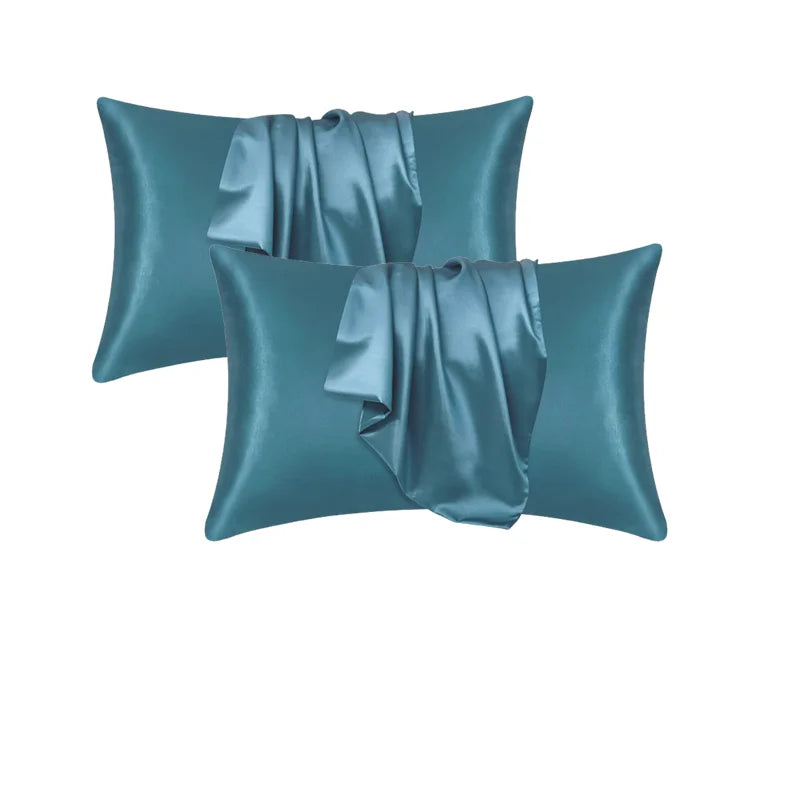 Pillowcase Silk Pillow Cover Silky Satin Hair Beauty Pillow case Comfortable Pillow Case Home Decor wholeStandard/Queen 1PC