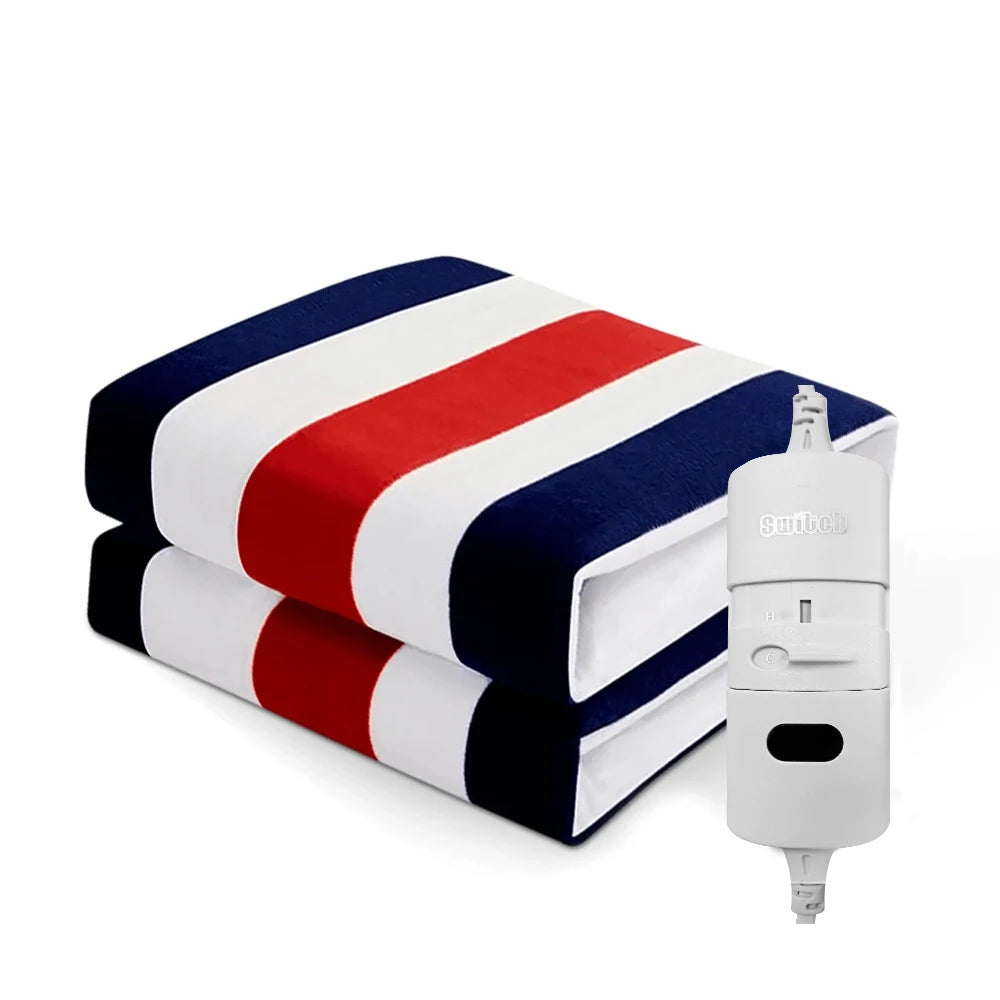 Couverture chauffante électrique avec thermostat automatique, matelas de lit, chauffe-corps double, tapis métropolitain, coussin en polymères, prise UE, 220V
