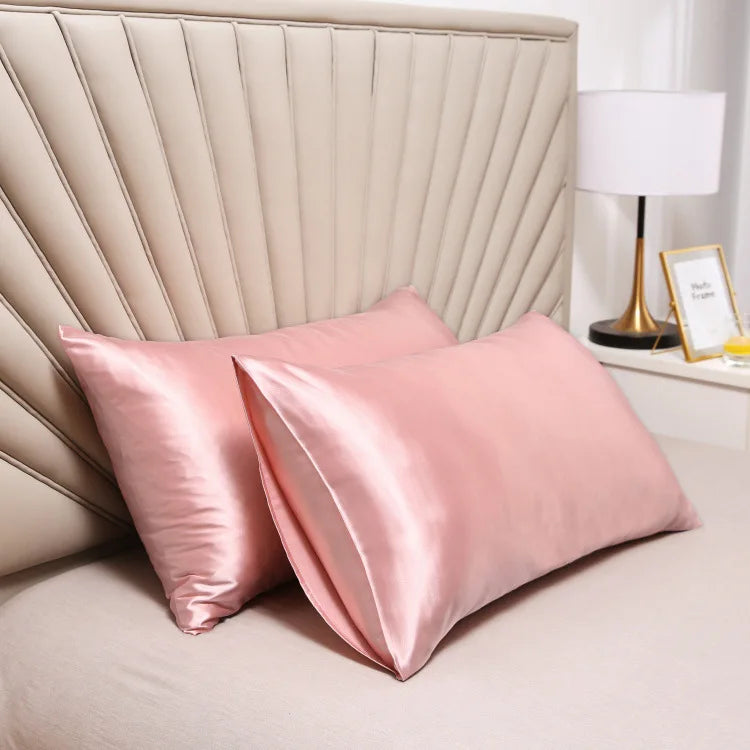 Pillowcase Silk Pillow Cover Silky Satin Hair Beauty Pillow case Comfortable Pillow Case Home Decor wholeStandard/Queen 1PC