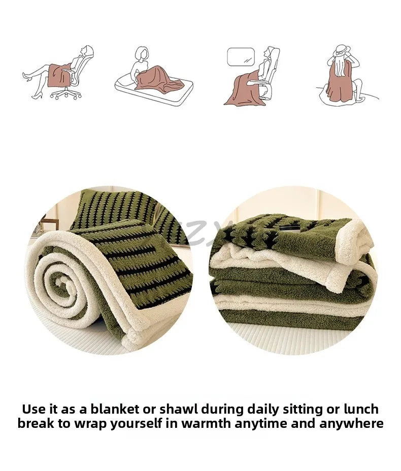 Couverture épaisse et chaude en flanelle, Super douce et moelleuse, Queen, simple, Double taille, confortable, multifonctionnelle, pour la sieste, respectueuse de la peau