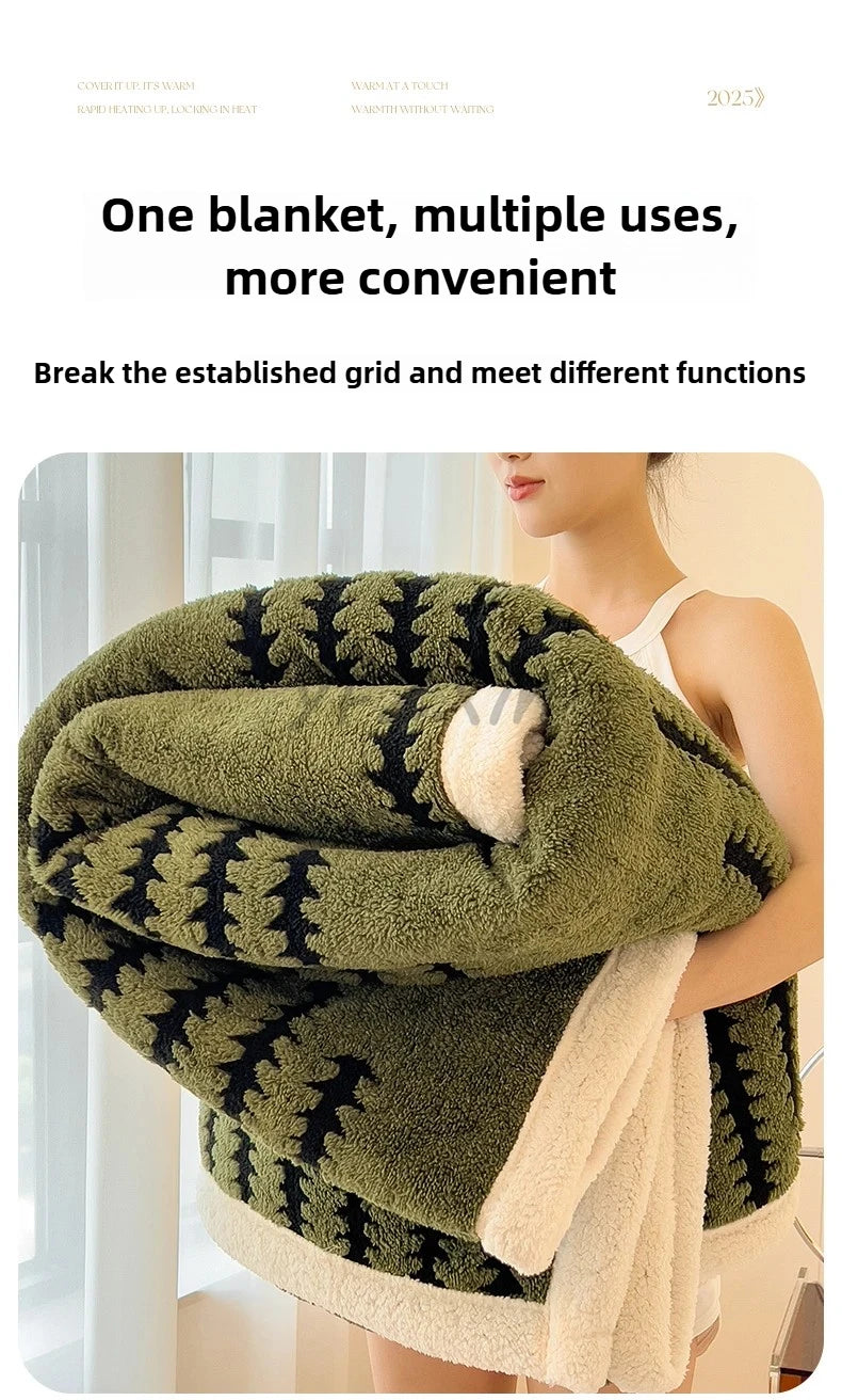 Couverture épaisse et chaude en flanelle, Super douce et moelleuse, Queen, simple, Double taille, confortable, multifonctionnelle, pour la sieste, respectueuse de la peau