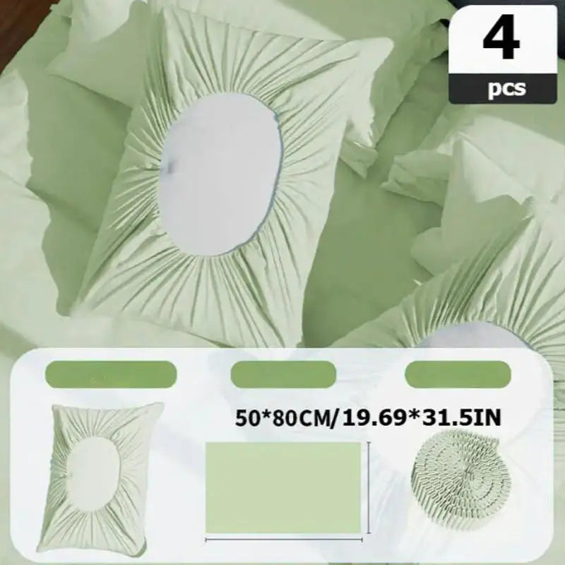 4PCS Disposable Pillowcase Set, Dirt-Proof & Breathable, Universal Fit for Hotel, Beauty Salon, Travel - No Pillow Core Included