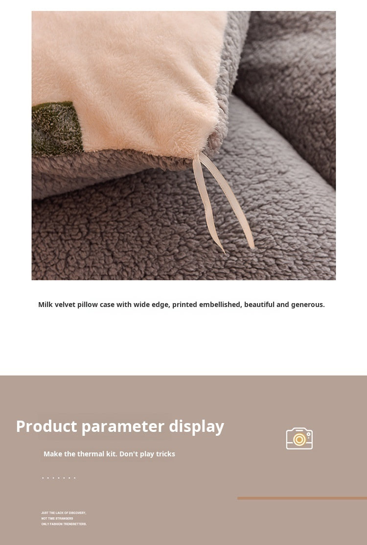 Household Thickened Warm Quilt Core Double-sided Velvet Lamb Wool Autumn Winter Blanket dormitory Warm Double-sided Velvet Core
